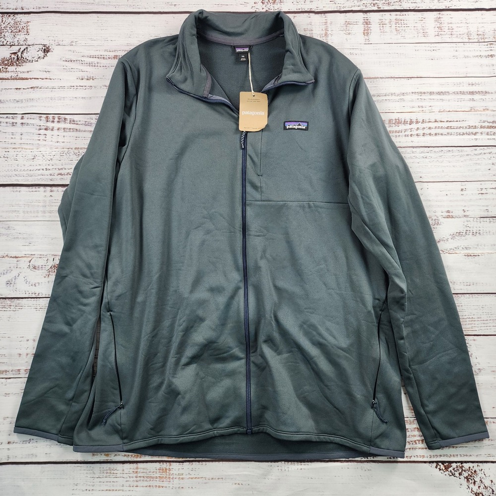 Patagonia R1 Thermal Jacket Men's XXL Smolder Blue Full Zip Fleece 40580 NWT